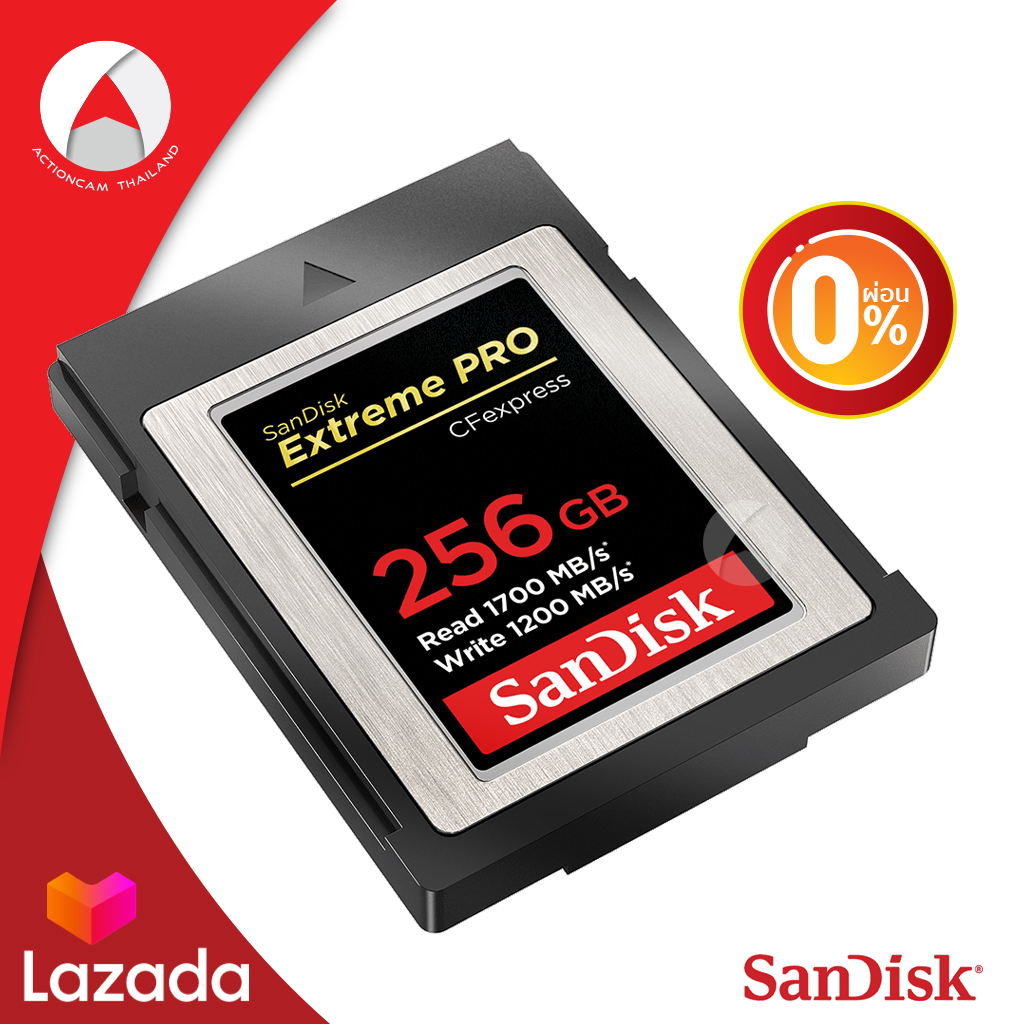 [ผ่อน 0%] SanDisk Extreme PRO CFexpress Card Type B 256GB ผ่อนนานสูงสุด 10 เดือน (SDCFE-256G-GN4NN) อุปกรณ์จัดเก็บข้อมูล เมมโมรี่การ์ด แซนดิส Compact Flash รับประกัน Limited Lifetime ปี โดย Synnex
