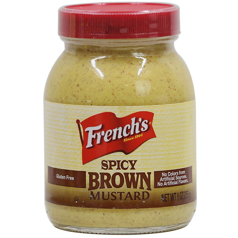 French Spicy Brown Mustard เฟร้นซ์ สไปซี่ บราวน์ มัสตาร์ด 255g