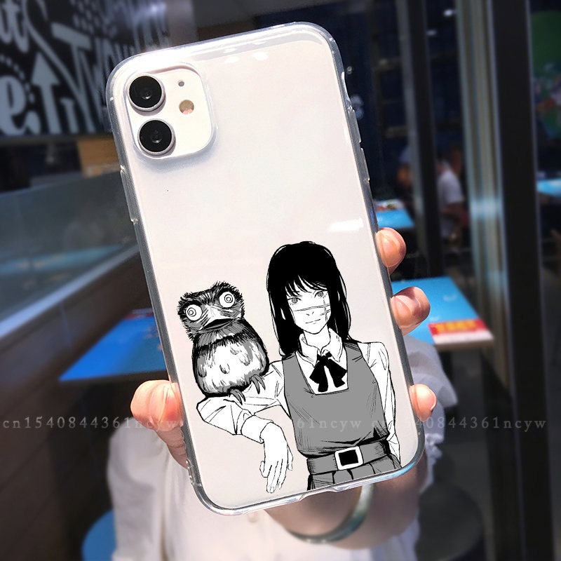 Anime Chainsaw Man Mitaka Asa Phone Case for Iphone 7 8 Plus 11 12 13 Mini  SE20 X XS XR 14 15 Pro Max Clear Soft TPU Cover Shell