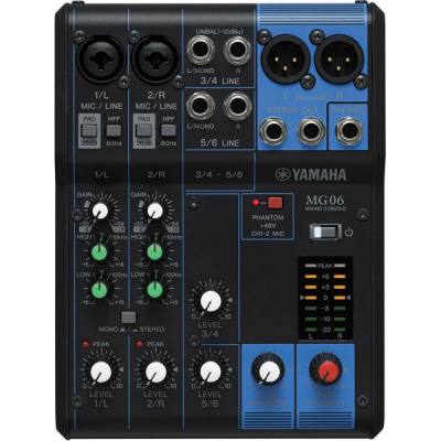 ดูภาพ YAMAHA MG06 6-Channel input 2 Mic / 6 Line Inputs (2 mono + 2 stereo) เพิ่มเติม YAMAHA MG06 6-Channel input 2 Mic / 6 Line Inputs (2 mono + 2 stereo)