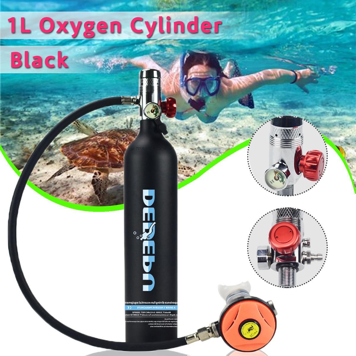 1L ถังออกซิเจนถังอากาศอุปกรณ์ดำน้ำใต้น้ำลมหายใจชุดถัง