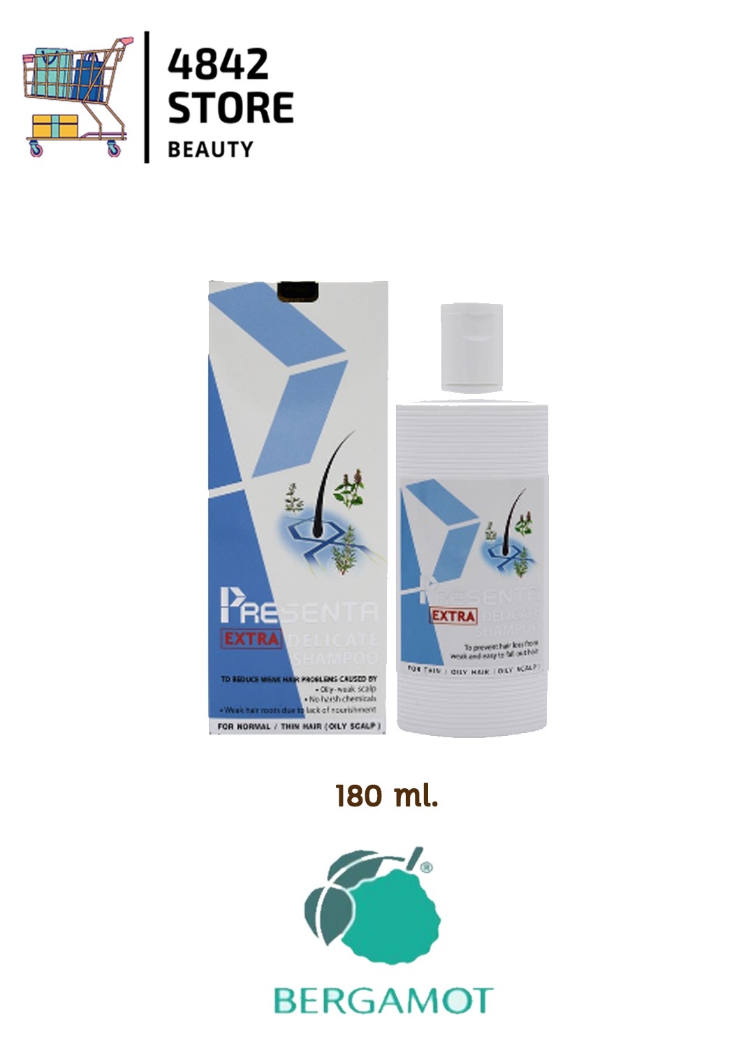 Presenta extra delicate shampoo พรีเซนต้า เอ็กซ์ตร้า เดลิเคท แชมพู 180 ...
