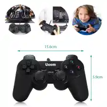 ภาพขนาดย่อของภาพหน้าปกสินค้าจอยเกมส์ คอนโทรลเลอร์ จอยสติ๊กเกม สาย USB Wireless Joystick Controlle รองรับPCWinXPWIN7WIN8WIN10 and other XBOX Plug and play B49 จากร้าน Happymall.TH บน Lazada ภาพที่ 6