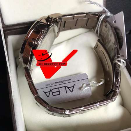 veladeedee.com Alba modern ladies Chronograph (แถมสายหนังแท้ 1 เส้น ) นาฬิกาข้อมือหญิง สายสแตนเลส รุ่น AM3603X