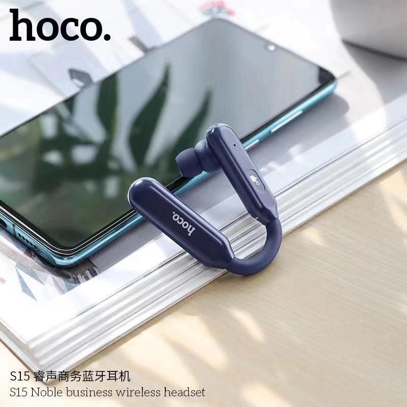 HOCO S15 TOUCH สเตอริโอเครื่องติดตั้งการรับสายโทรศัพท์ในรถยนต์หูฟังบลูทูธข้างเดียวพร้อมไมโครโฟน