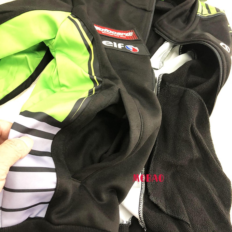 Kawasaki Cotton Hoodies Zip Long Sleeves Motorcycle Sweatshirt MOTO GP