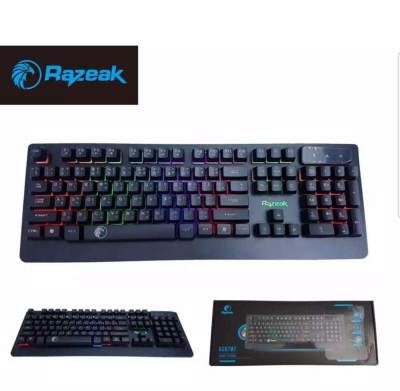 RAZEAK OSIRIS KG8702 Keyboard คีย์บอร์ดมีไฟ กดดัง (สีดำ) RAZEAK OSIRIS KG8702 Keyboard คีย์บอร์ดมีไฟ กดดัง (สีดำ)