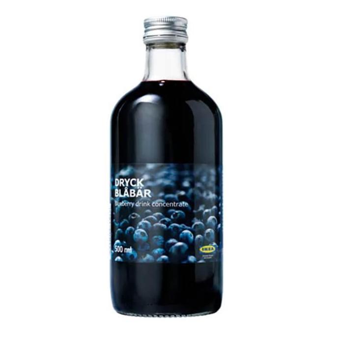 DRYCK BLÅBÄR Blueberry syrup, 500 ml (น้ำหวานเข้มข้น รสบลูเบอร์รี่ )