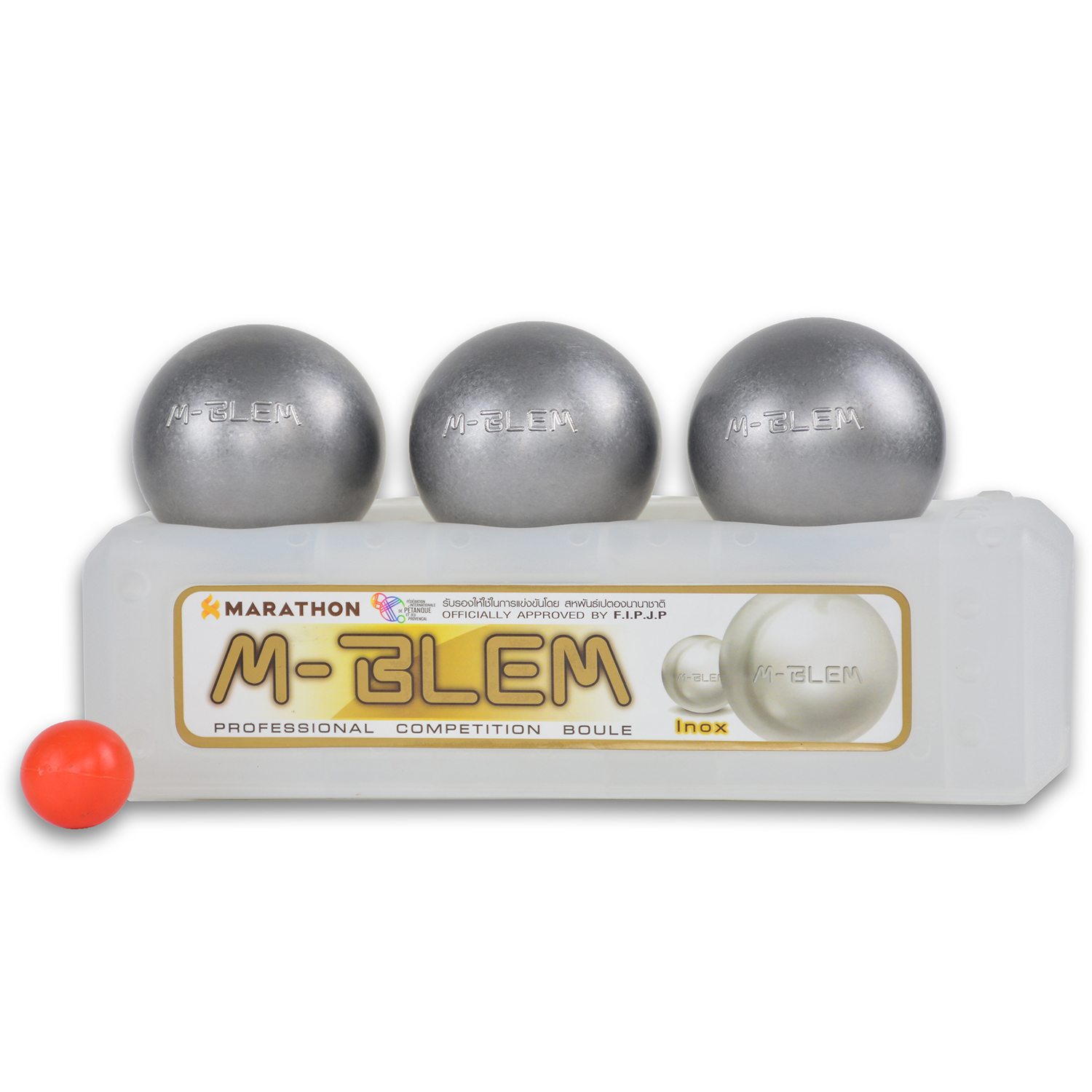 ลูกเปตองมาราธอน รุ่น M-BLEM/ Inox (สีเงิน)