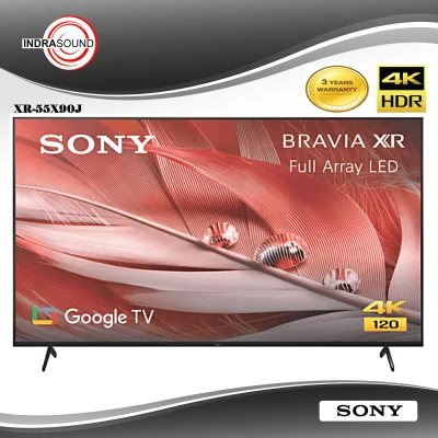 SONY BRAVIA ทีวี ( 55''นิ้ว ) 4K/HDR 120fps Google TV Full Array LED รุ่น XR-55X90J -X90J สินค้าปี2021 ประกันศูนย์ 3ปี