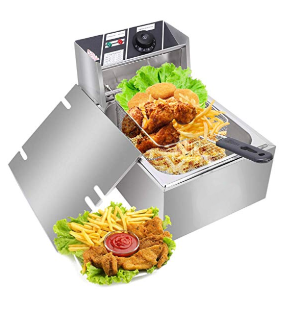 เตาทอดเฟรนฟราย Electric Deep Fryer เตาทอดลูกชิ้น ทำจากสแตนเลสอย่างดี