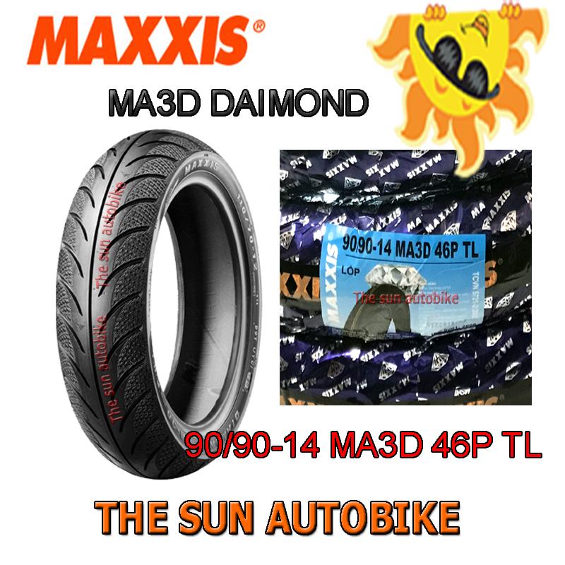 ยางนอก MAXXIS รุ่น MA3D DAIMOND (เรเดียล) ขนาด 90/90-14 (46P) T/L = 1 เส้น **ยางใหม่**