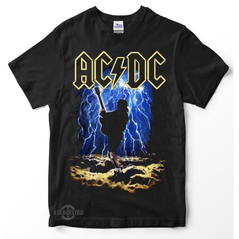 Acdc Angus young & brian johnson Caricature Premium tshirt acdc rock n ...