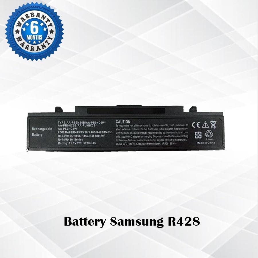 Battery Samsung R428 / แบตเตอรี่ รุ่น SAMSUNG R428 สำหรับ RF710 R429 R465 R466 R467 R468 NP-RC508 RC520 NP300 NP350 E251 RV509 RV510 RV511 AA-PB9NC6B