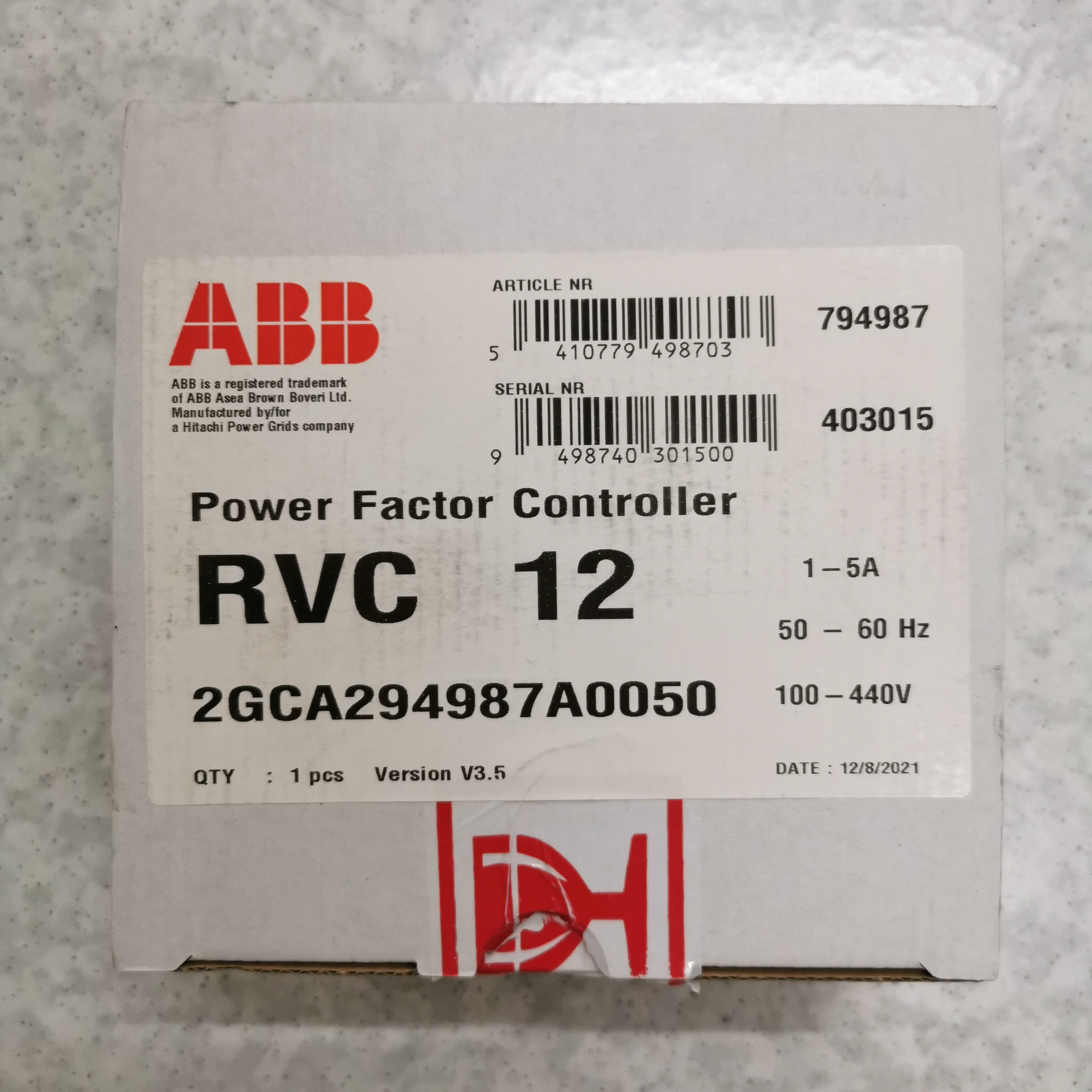 ABB RVC Power Factor Controller RVC6 15A 100440V PicClick, 55 OFF