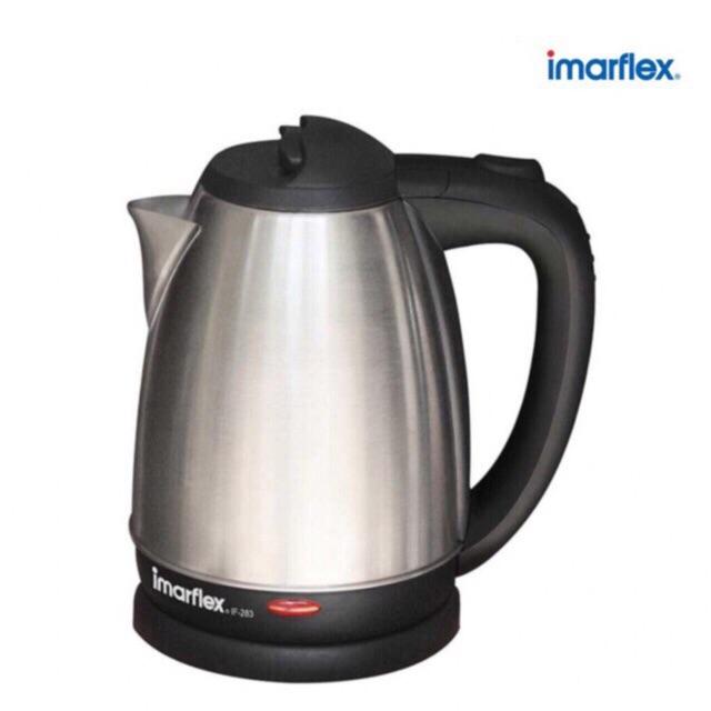 สินค้าขายดี Imarflex กาต้มน้ำไฟฟ้าไร้สาย กาต้มน้ำไฟฟ้า กาต้มน้ำไร้สายกาต้มน้ำไฟฟ้า กาต้มน้ำไฟฟ้า รุ่น IF-283 (สแตนเลส) ขนาด 2 ลิตรมีความจุ 2 ลิตร เหมาะอย่างยิ่งสำหรับใช้ในห้องพักโรงแรม หรือพกพาท่องเที่ยว