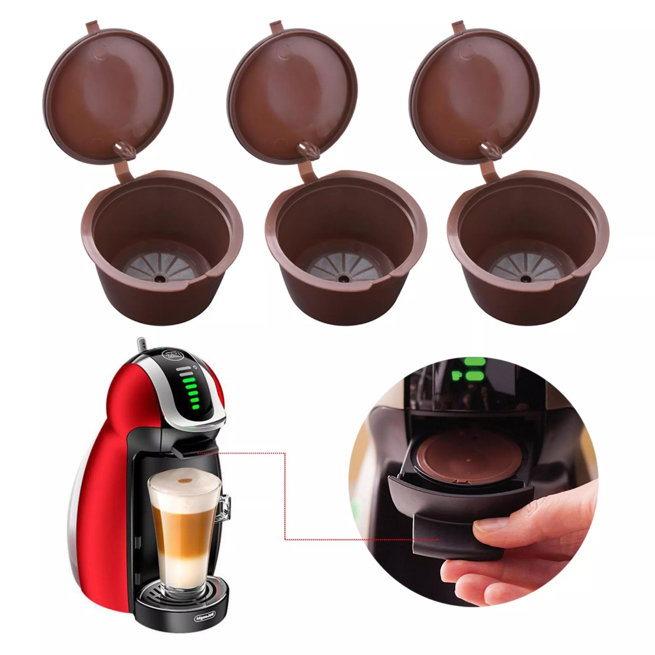 3x Reusable Coffee Capsules Filling Pod Compatible for DOLCE GUSTO