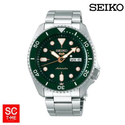 ดูภาพ SC Time Online Seiko 5 Sports Automatic นาฬิกาข้อมือผู้ชาย รุ่น SRPD63K1 สายสแตนเลส สีเขียว sctimeonline <br/>เพิ่มเติม SC Time Online Seiko 5 Sports Automatic นาฬิกาข้อมือผู้ชาย รุ่น SRPD63K1 สายสแตนเลส สีเขียว sctimeonline
