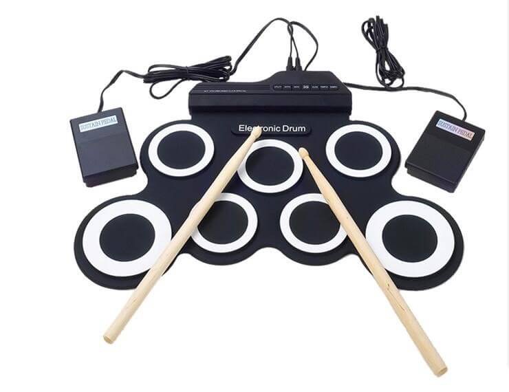 กลองชุดซิลิโคน กลองแผ่นไฟฟ้า กลองชุด 7 ชิ้น G3002 Electric Drum Pad Kit Digital Drum