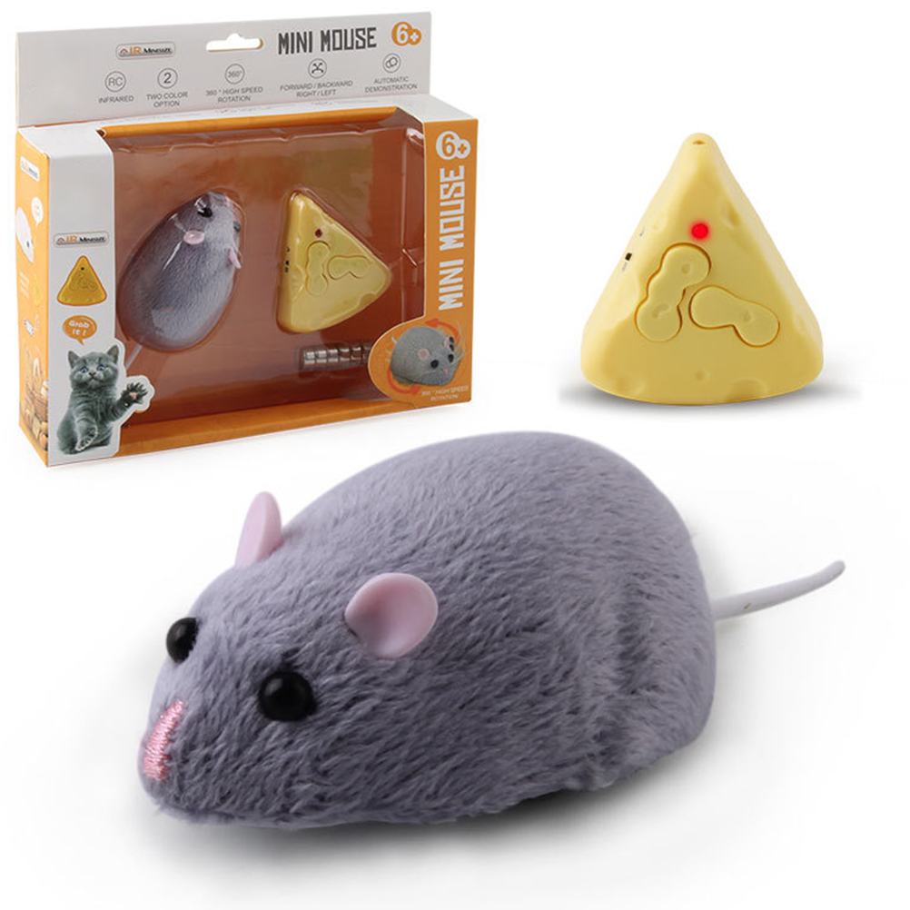 Mouse Plush Toy Remote Control Mouse Toy Cat Toys Realistic Comfortable ...