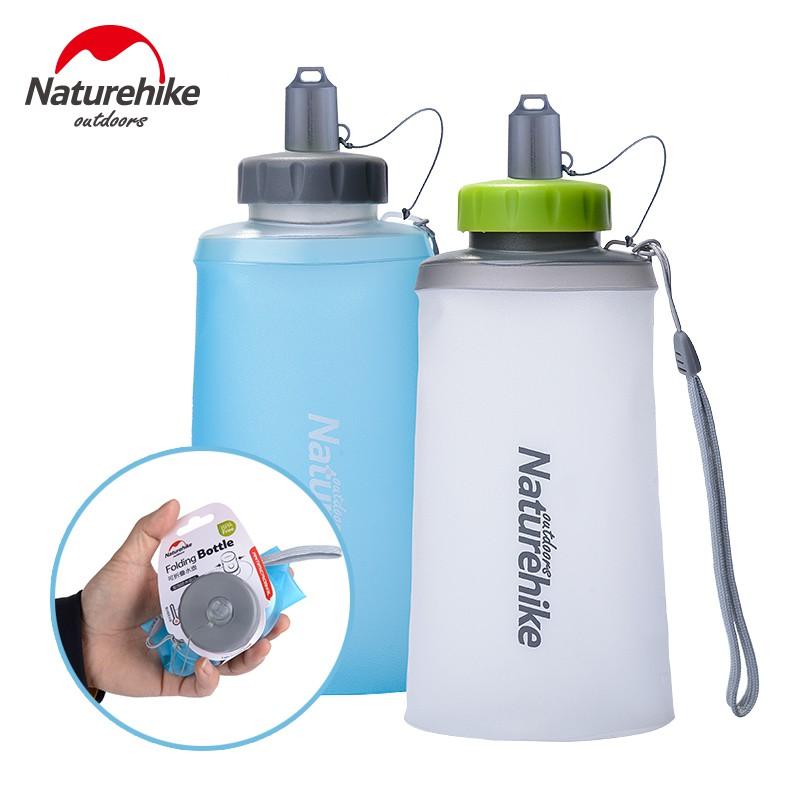 Naturehike 500 มิลลิลิตร 750 มิลลิลิตรกีฬาแบบพกพาขวดขวดน้ำถ้วยกลางแจ้งแบบพกพาซิลิโคนพับ Drinkware