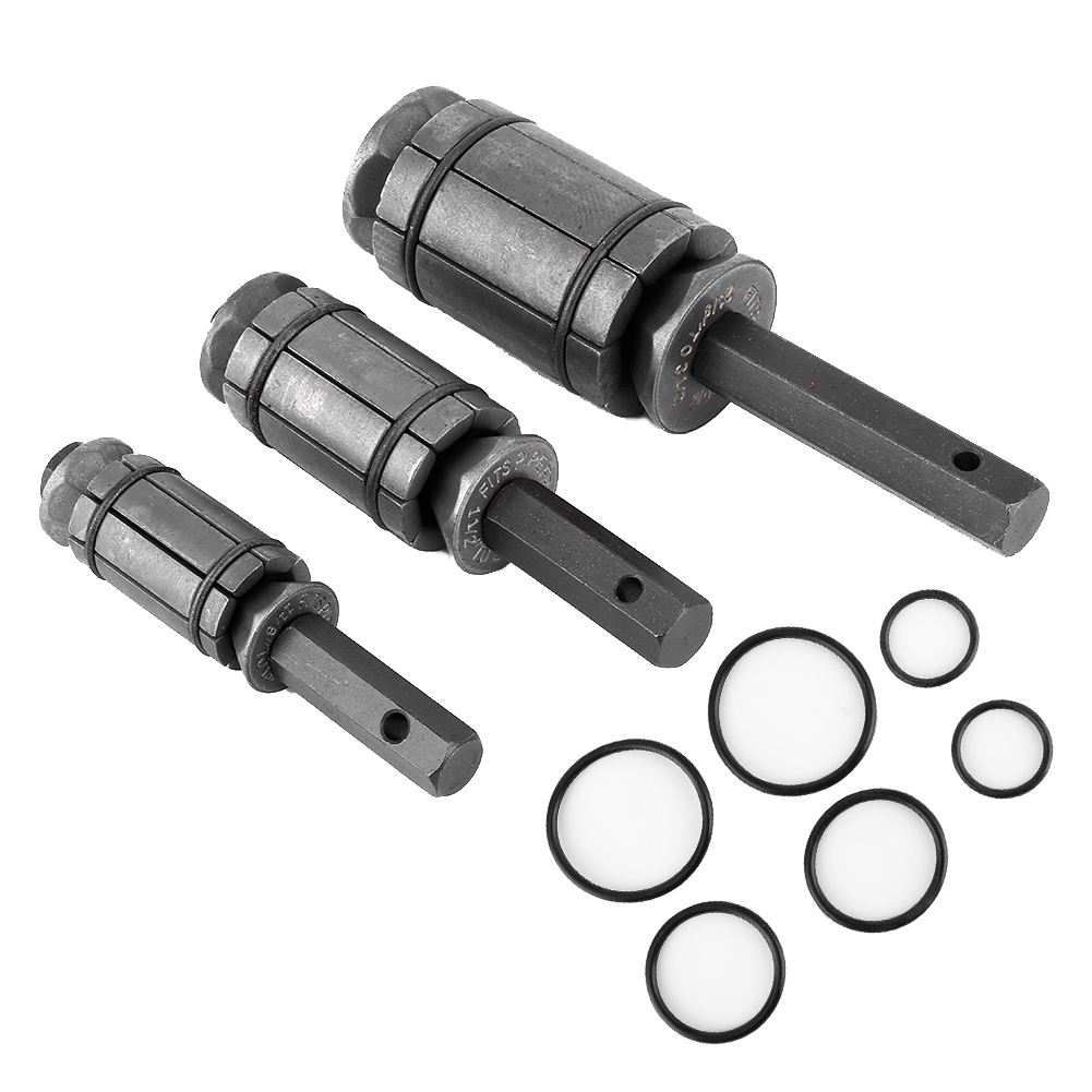 3pcs Tail Pipe Expander ชุด 1‑1/18in ถึง 3‑1/2in Steel Exhaust Muffler