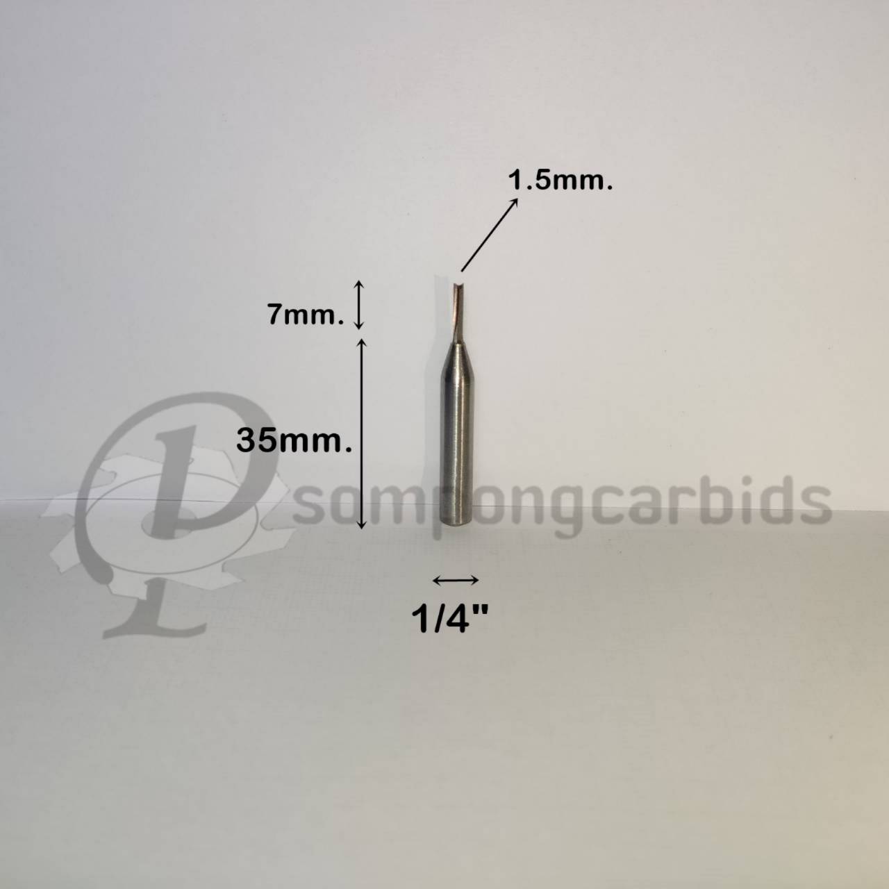 ดอกทริมเมอร์ 1.5*7mm. แกน1/4