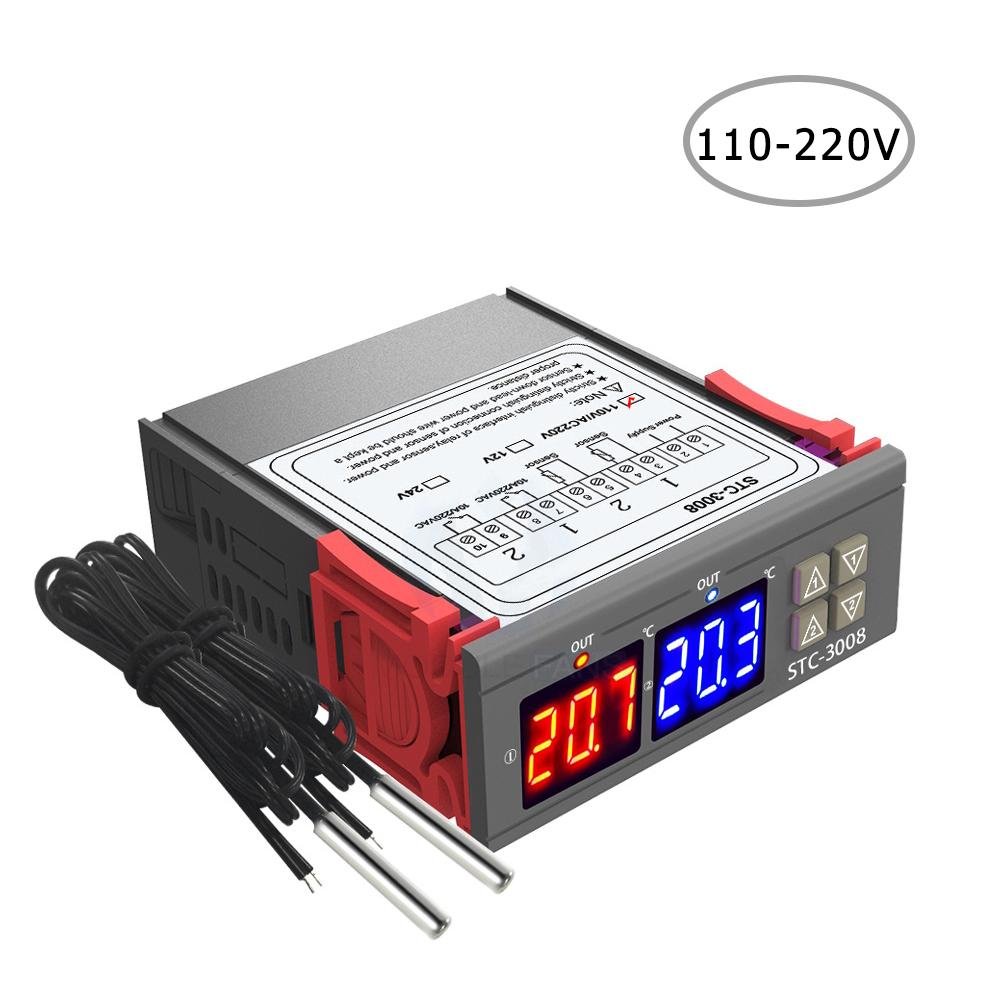 Dual Digital Display Thermostat Temperature Regulator Temperature