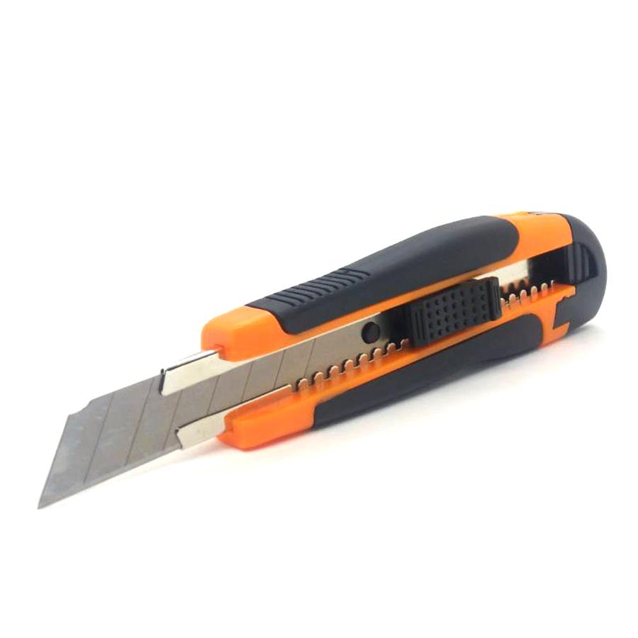 มีดคัตเตอร์ใหญ่ ด้ามพลาสติกแบบแข็ง 18มม. CUTTER KNIFE สีส้ม การใช้งานทน
