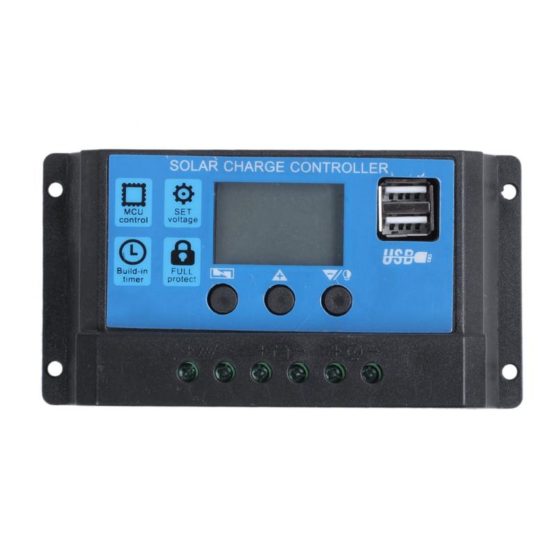 30A 12V / 24V LCD Intelligence Auto Regulate PWM Solar Battery Charge ...