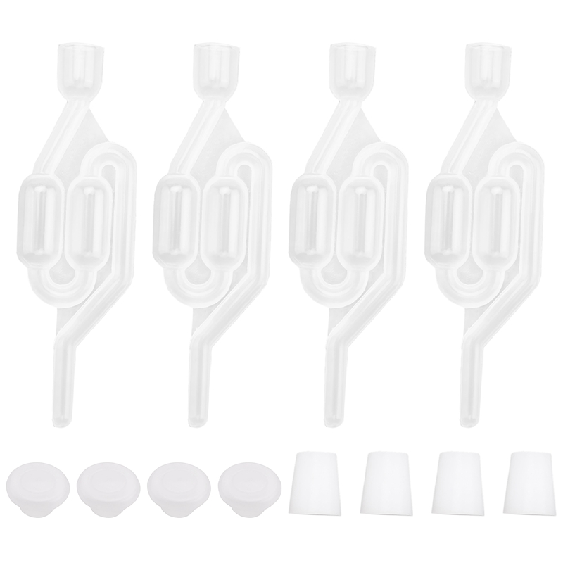 Fermentation Airlock,Brewing Airlock Wine Airlock Beer Airlock with Rubber Airlock Stopper Plugs