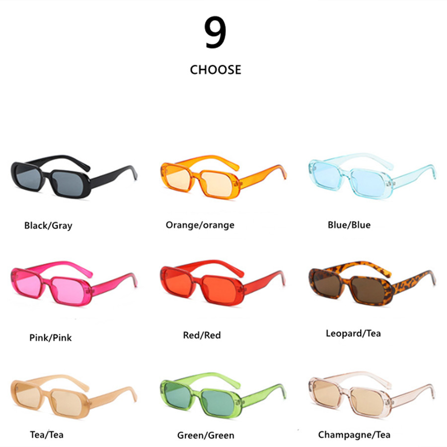 Retro Fashion Small Rectangle Sunglasses For Women Men Y Square Frame Sun Glasses Ladies Ins 6956