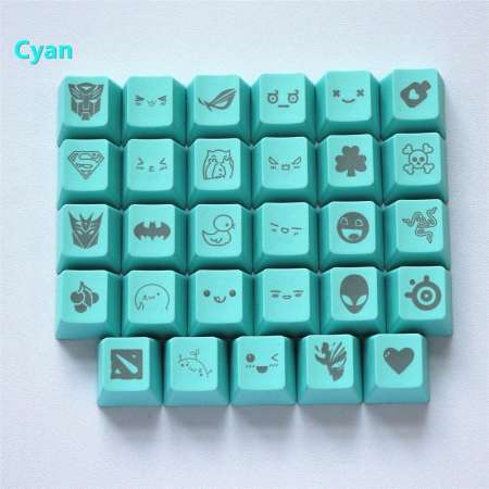 11 colors 29 Engraving graphics DIY PBT keycaps OEM R4 cherry MX switch mechanical keyboard keycap buy one get one SH Store
