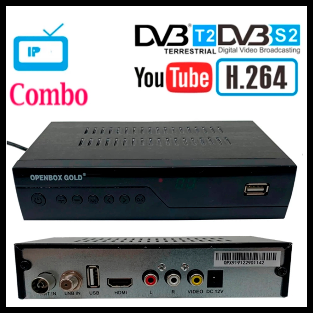 กล่องรับสัญญาณทีวี OPENBOX GOLD X9+ T2MI COMBO TV BOX กล่องทีวี IPTV ...