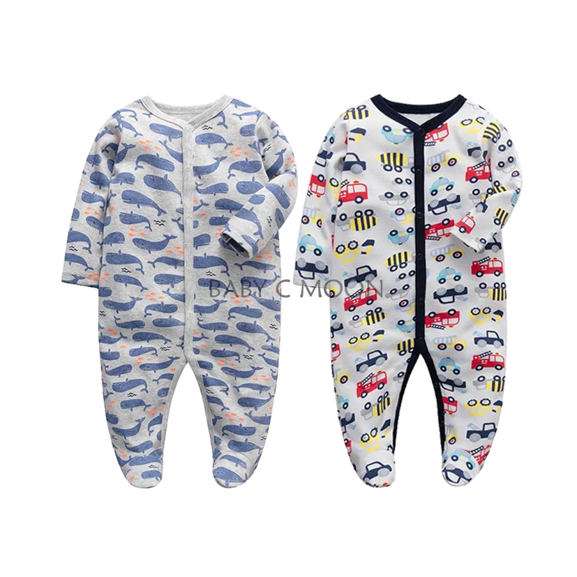 ชุดหมีคลุมเท้า/บอดี้สูท/ชุดเด็กอ่อน/baby romper/pajamas
