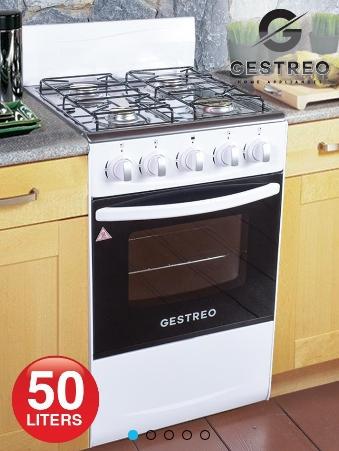 GESTREO เตาแก๊ส 4 หัว พร้อมเตาอบ 50 ลิตร GESTREO เตาแก๊ส 4 หัว พร้อมเตาอบ 50 ลิตร