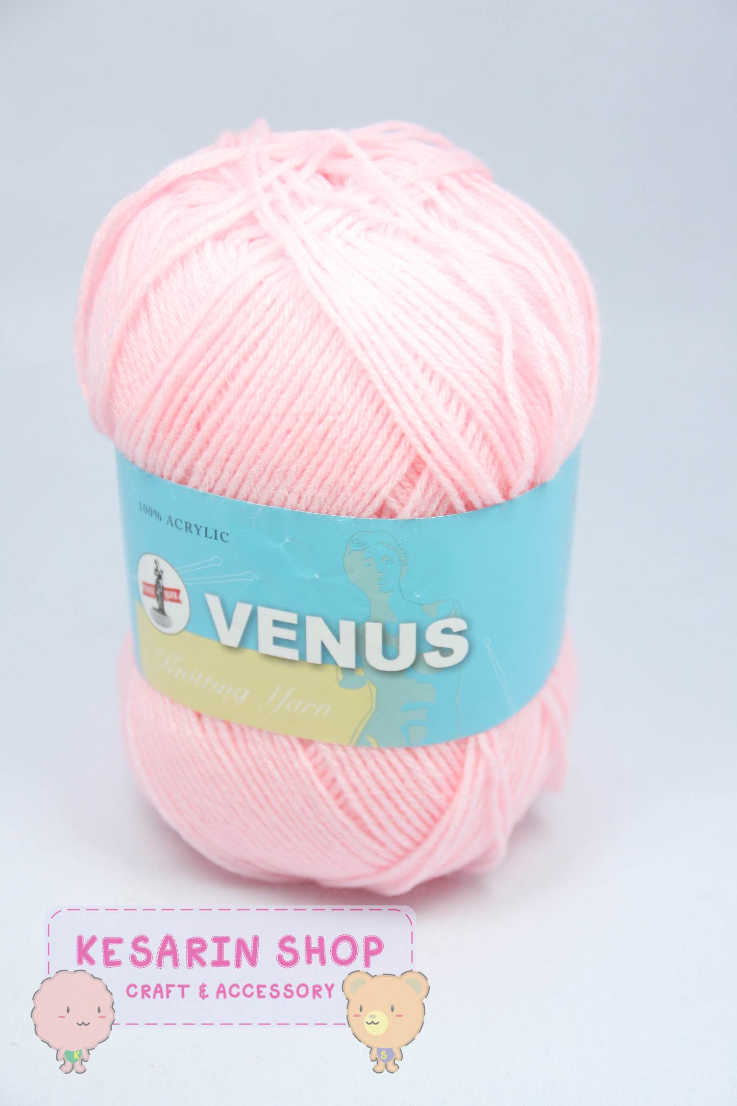 ไหมพรม Venus 4ply โทนชมพู ม่วง แดง