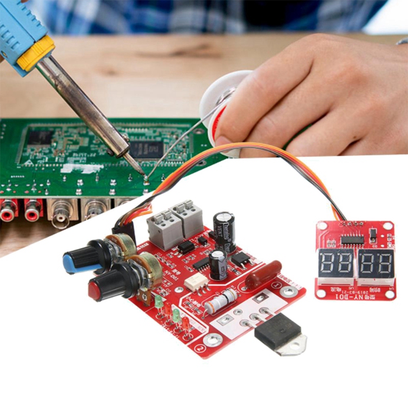 NY-D01 Spot Welder Control Board 40A 100A Digital Spot Welding Machine Time & Current Control Display Spot Welder