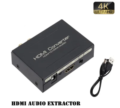 HDMI Audio Extractor สเตอริโอ Extractor Converter ออปติคอล TOSLINK SPDIF + 3.5มม.Audio Splitter Adapter