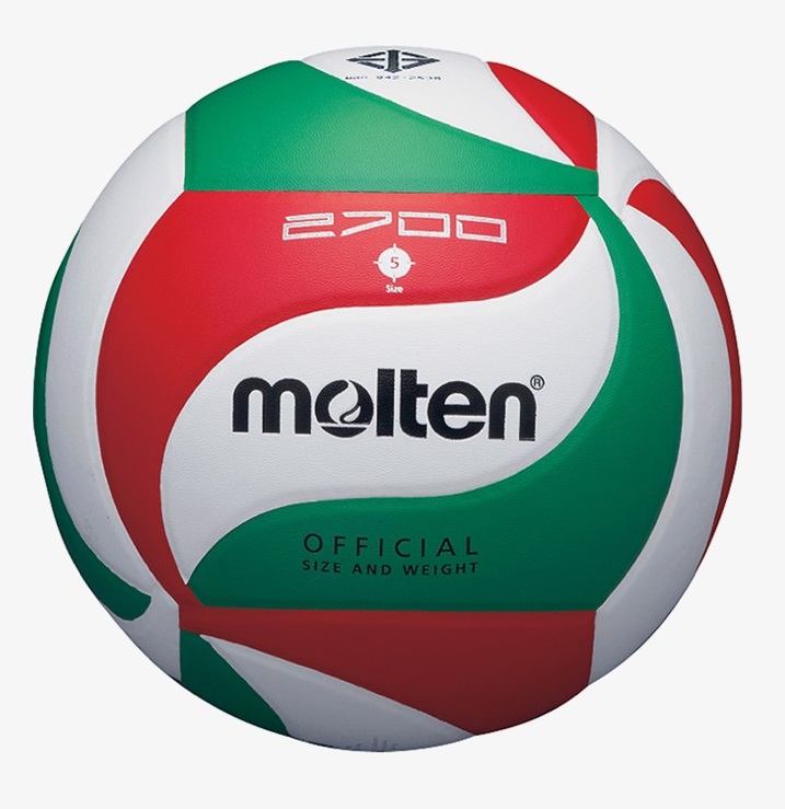 วอลเลย์บอล มอลเท่น เบอร์ 5 รุ่น V5M2700 หนังอัด PVC Molten #5