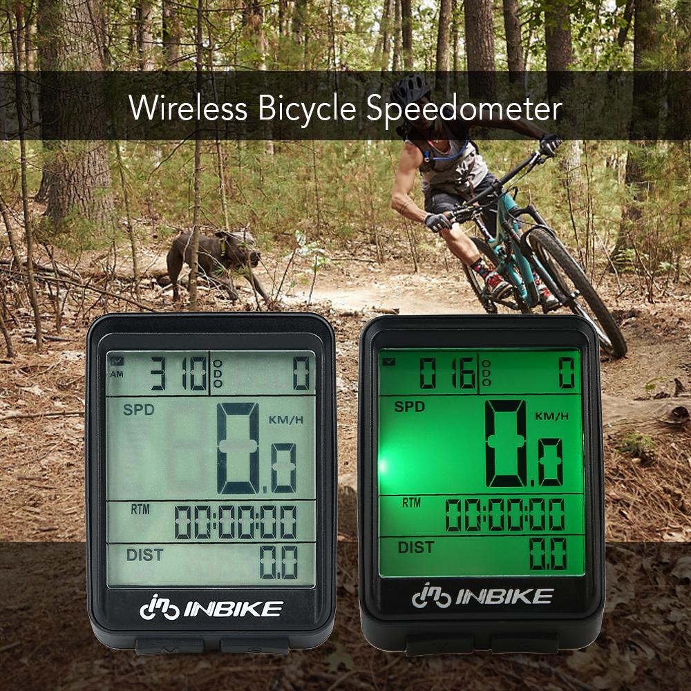 INBIKE Không Thấm Nước Xe Đạp Đồng Hồ Tốc Độ Không Dây Xe Đạp Máy Tính Không Ướt LCD Hiển Thị Đa Chức Năng Đi Xe Đạp Đo Dặm Nhiệt Độ Calorie Đếm Hướng Dẫn Sử Dụng A/B Ghi