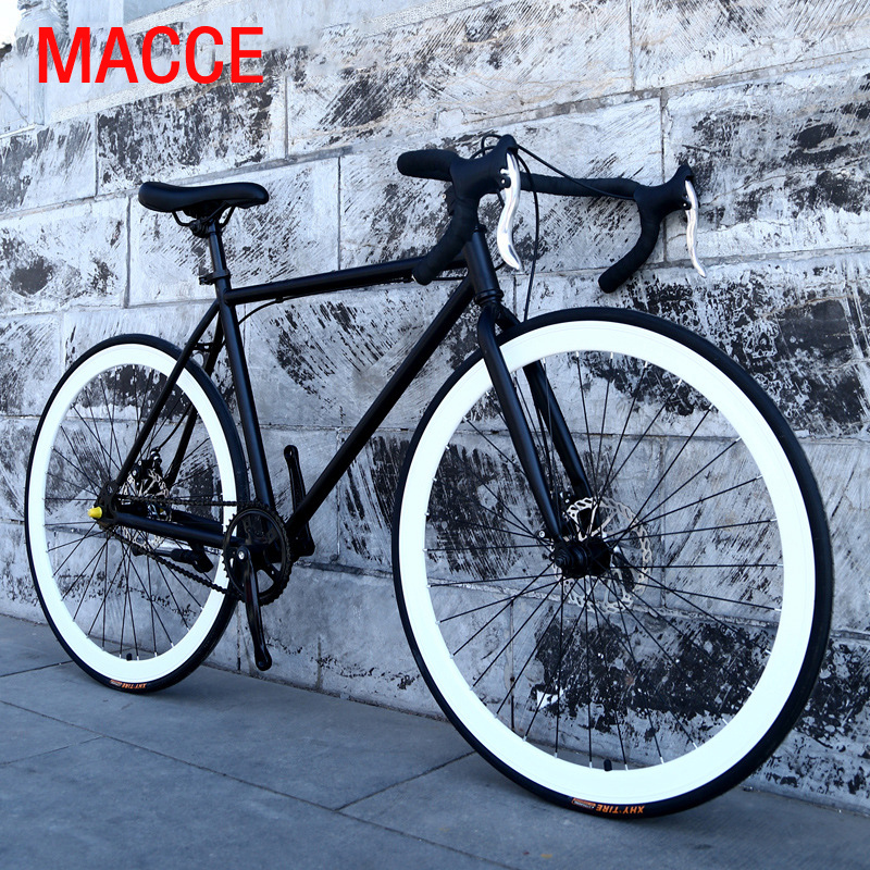 MACCE จักรยานเสือหมอบ 26 นิ้ว จักรยานปรับความเร็วได้ ดิสก์เบรกคู่ 24 สปีด จักรยานเสือหมอบแฟชั่นสำหรับบุรุษและสตรี