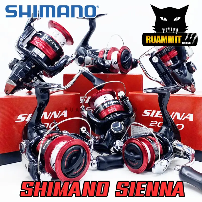 ภาพหน้าปกสินค้ารอกสปินนิ่ง SHIMANO SIENNA 500/1000/2000/2500/2500HG/C3000/4000 FG 2019 (BLACK RED) จากร้าน RuammitFishing บน Lazada