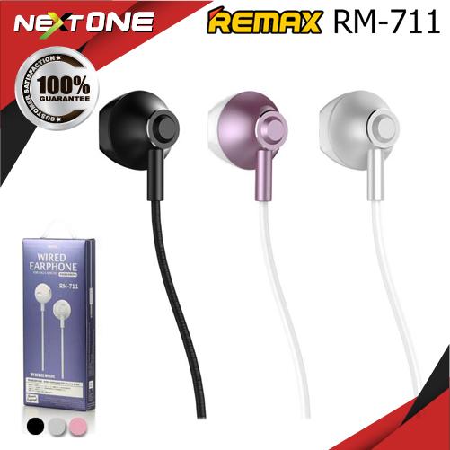 REMAX RM-711 พอร์ต 3.5 มิลลิเมตรหูฟังชนิดใส่ในหูชุดหูฟัง Build - in MIC ของแท้ 100% Nextone