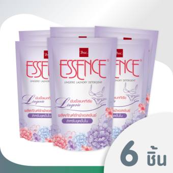 Essence ผลิตภัณฑ์ ซักผ้าชนิดน้ำ เอสเซ้นซ์ สำหรับชุดชั้นใน สูตร Lingeries ขนาด 400 ml (ชนิดถุงเติม) จำนวน 6 ถุง