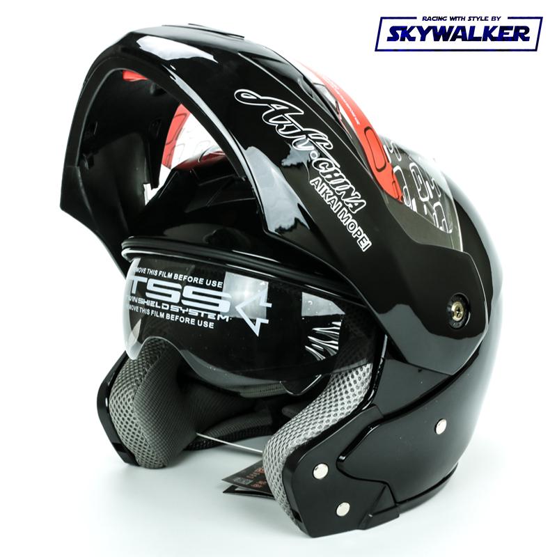 หมวกกันน็อคเต็มใบ AK helmet สีดำด้าน/ดำเงา ยกคางได้ ราคาสะบายกระเป๋า