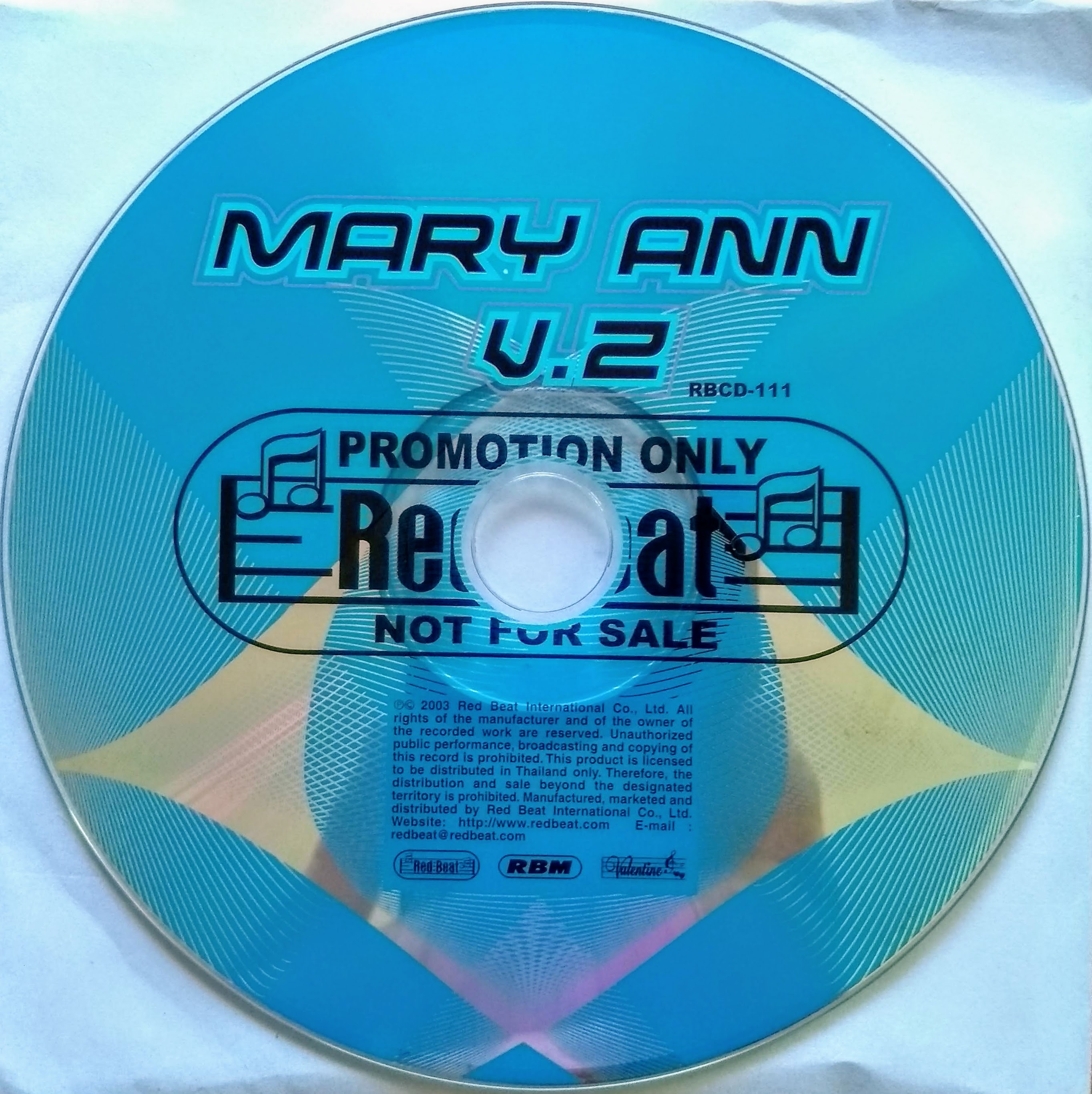 CD (Promotion) Mary Ann - The Greatest Hits vol.2  (CD Only)