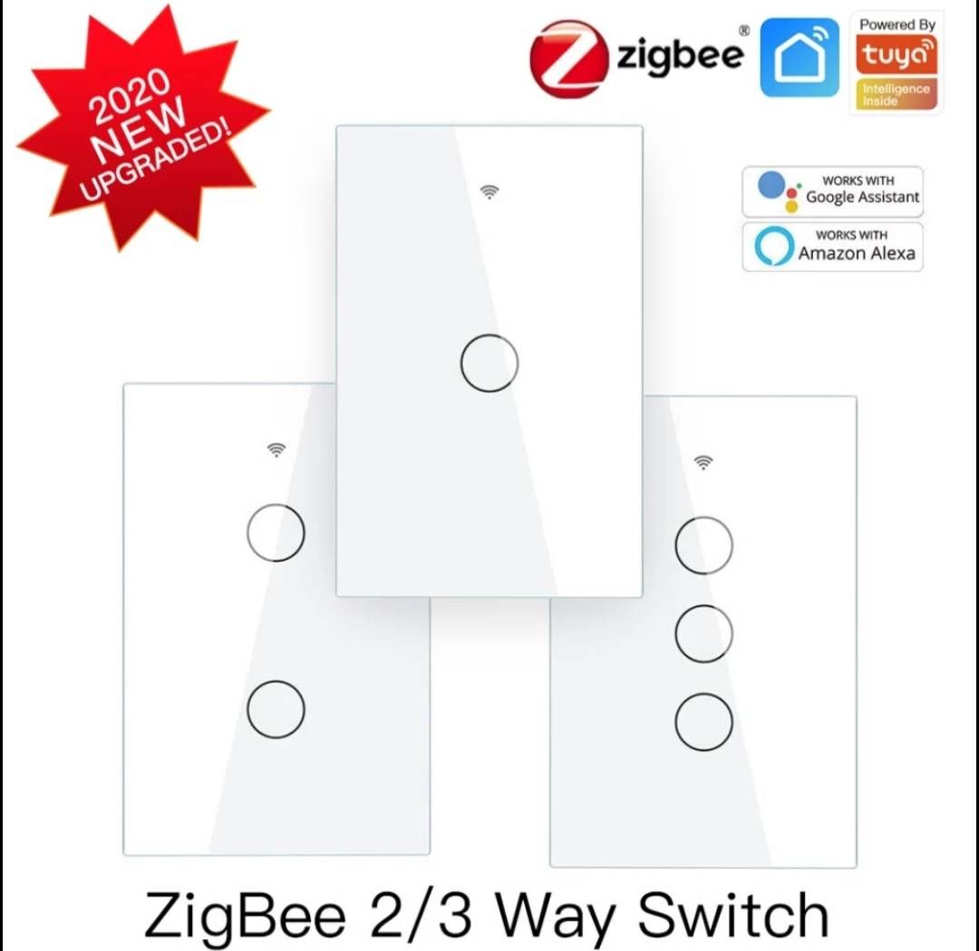 Tuya Xtech Wifi Switch Smart Switch 1/2/3 Gang No Neutral No Capacitor ไม่ต้องต่อสาย N ไม่ต้องค่อม Capacitor (Zigbee)