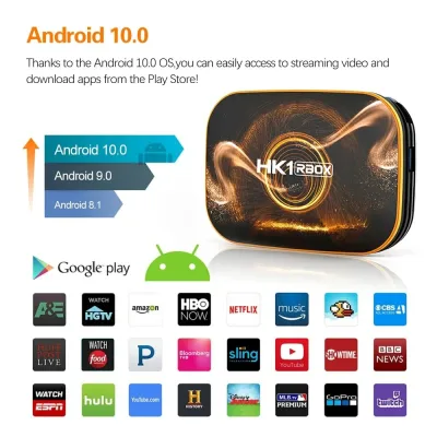 กล่องทีวี Android 10 HK1 RBOX R1 Rockchip RK3318 1080 P 4K HK1 Set Top Box TVBOX Android 10.0