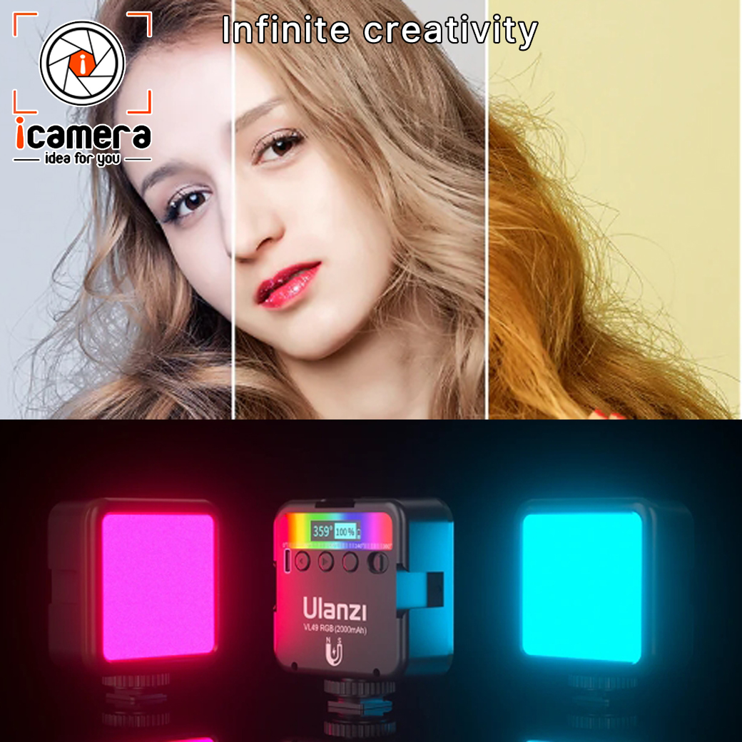 Ulanzi Led Ulanzi LED VL49 RGB 2500-9000K CRI>95 2000 mAh - ไฟ LED Video Light ไฟ ...
